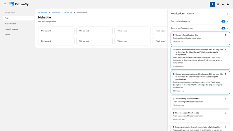 Expanded with groups screenshot