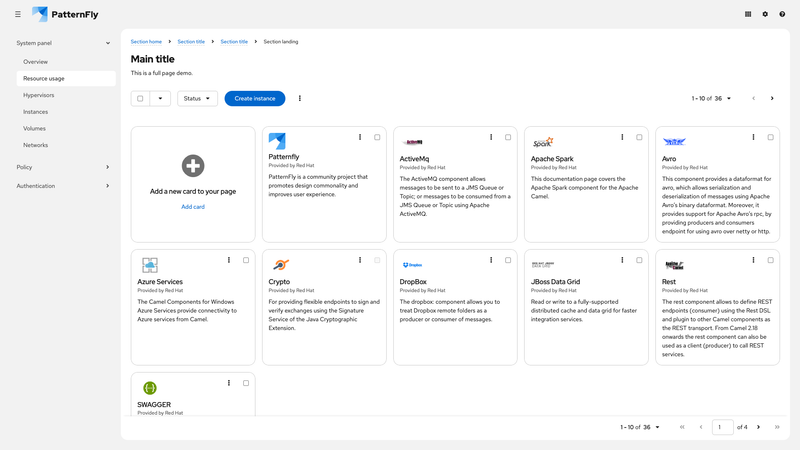 Card view screenshot