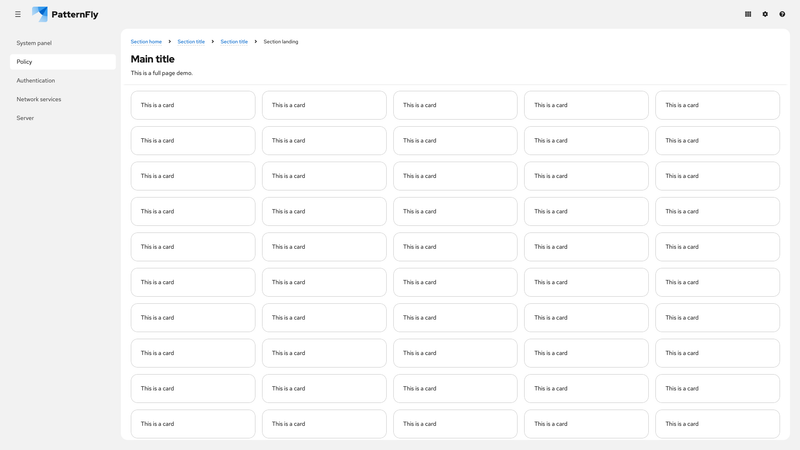 Sticky section group screenshot