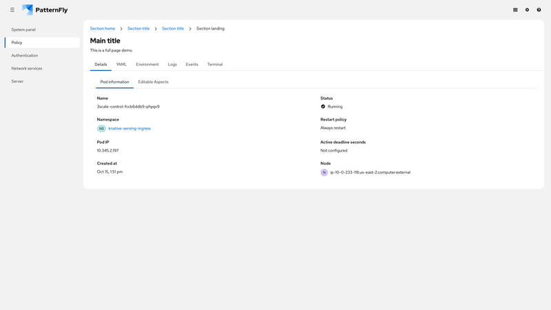 Open tabs with secondary tabs screenshot