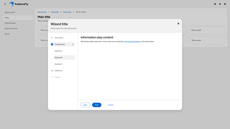 With drawer and informational step screenshot