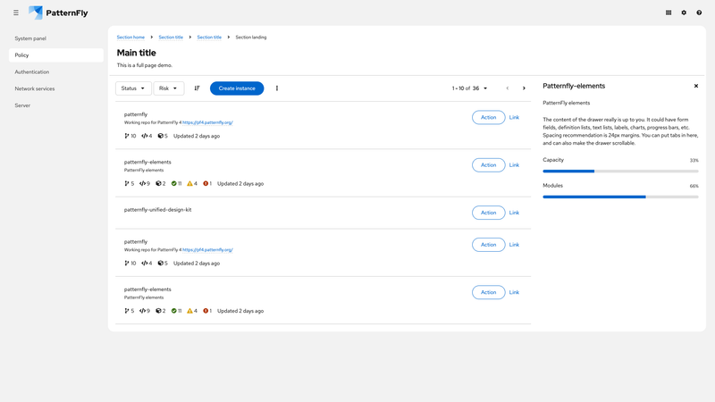 Primary-detail content body padding screenshot