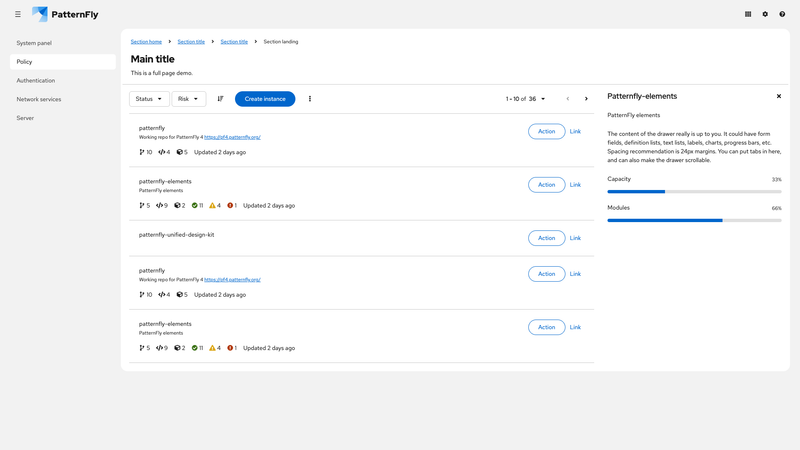 Primary-detail content body padding screenshot